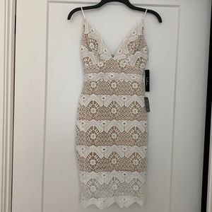 Lulu’s Dress, Extra Small, White & Beige, New